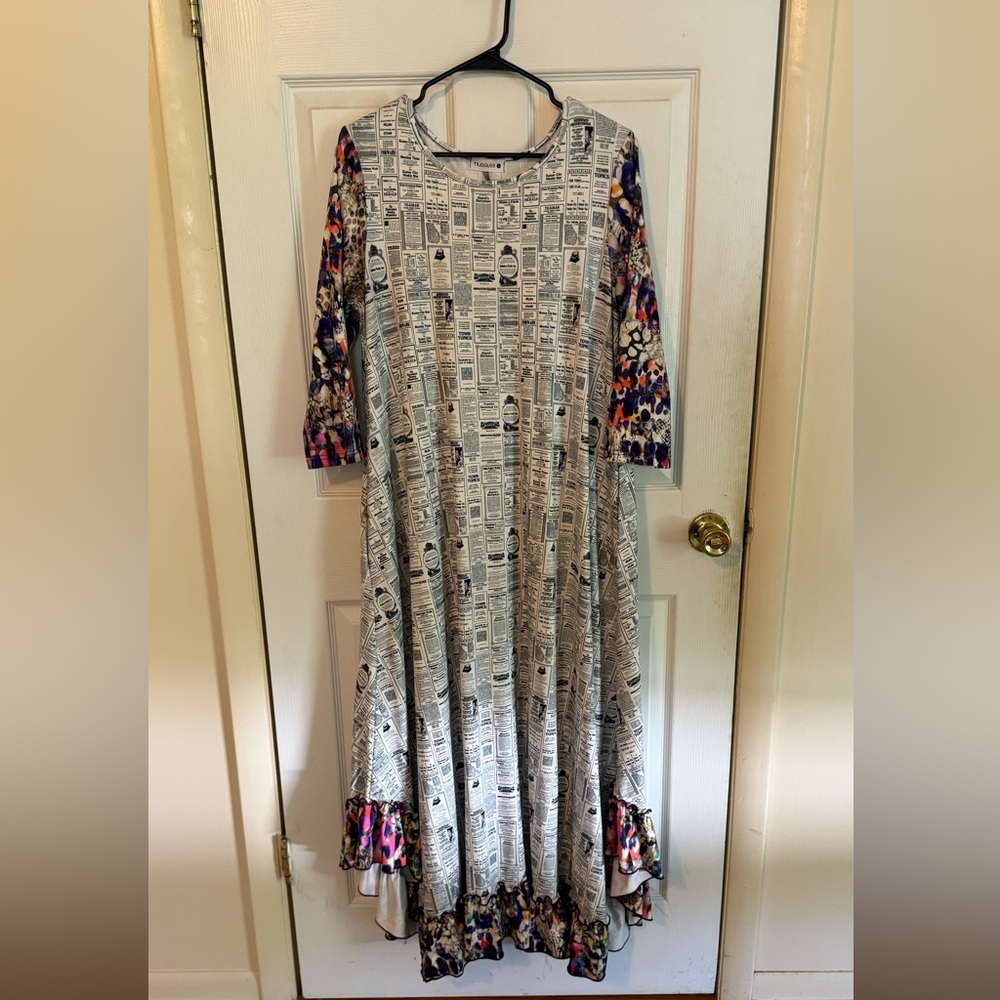 Nuggles newsprint dress